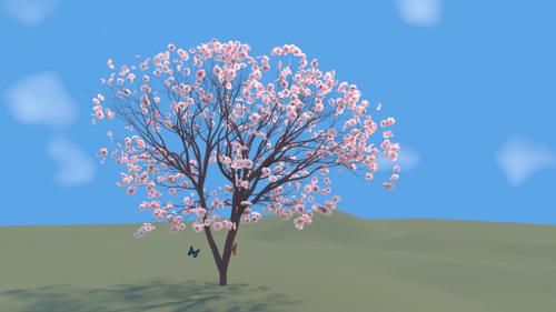 Simple blooming cherry tree preview image